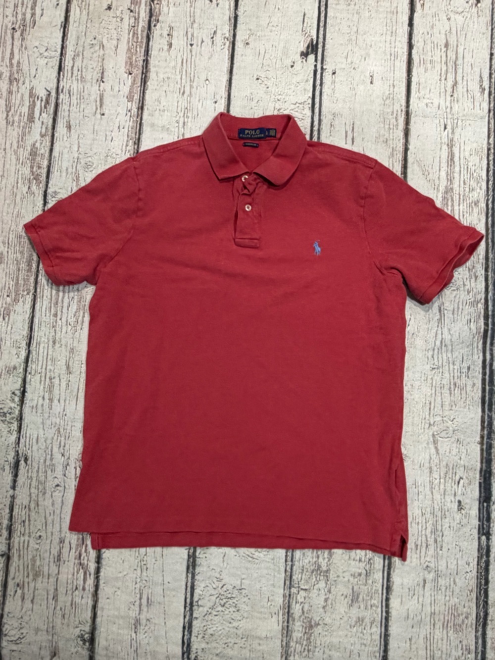 Polo Ralph Lauren Heathered Red Golf Short Sleeve Tennis Preppy Men's Shirt